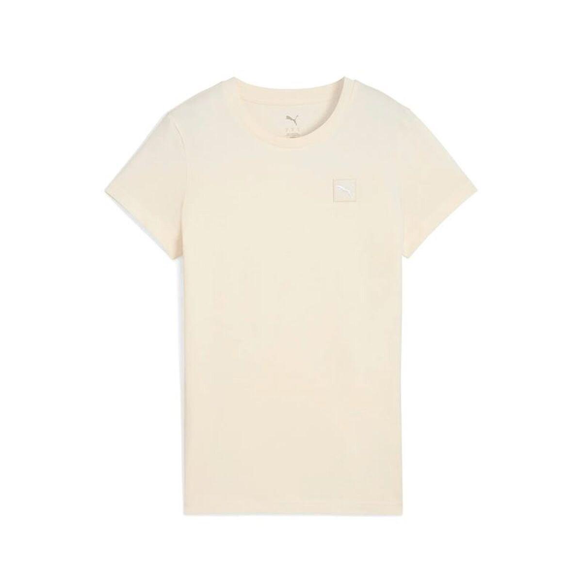 Camiseta de Manga Corta Mujer Puma Essentials Elevated Beige