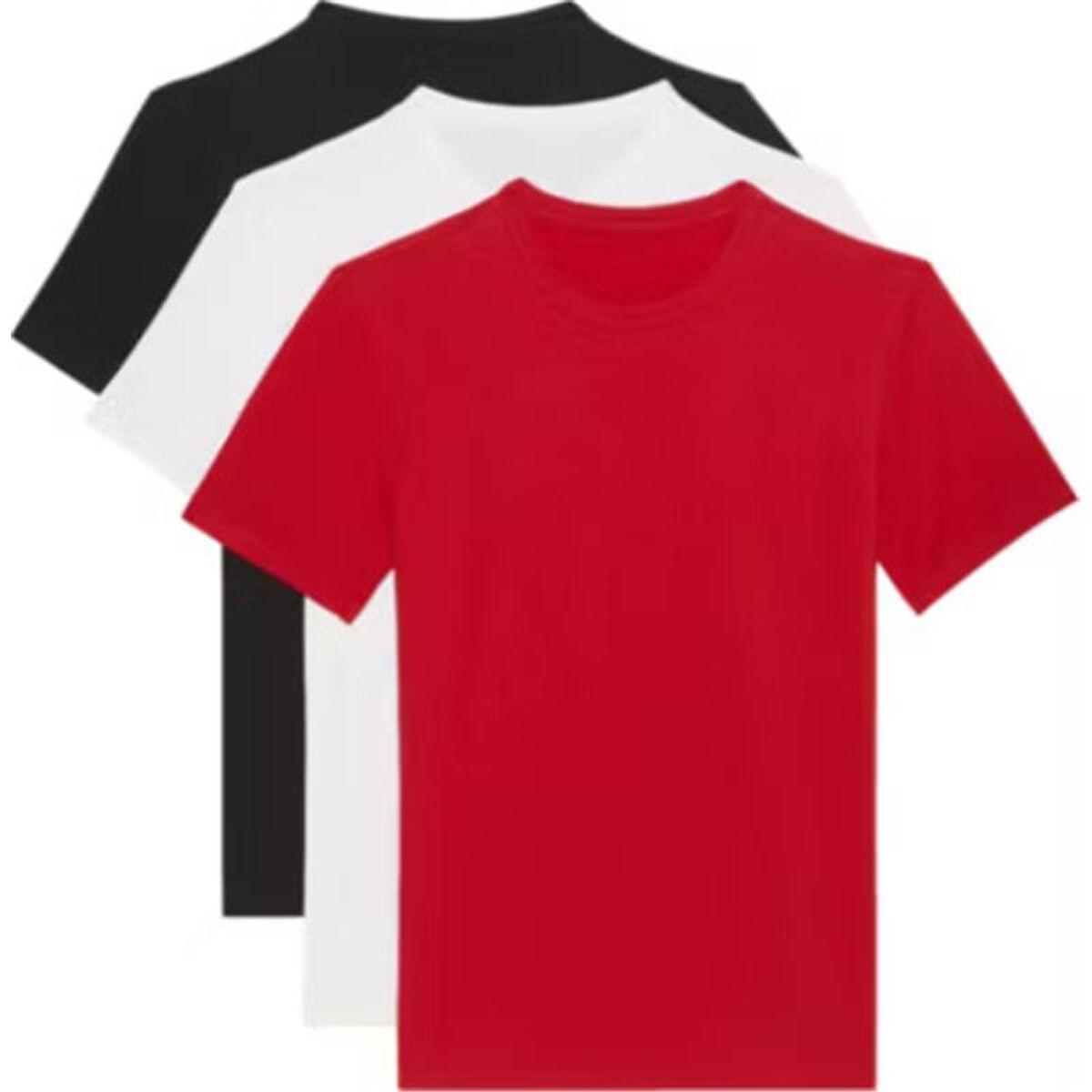 Camiseta de Manga Corta Hombre Calvin Klein Rojo 3 Piezas