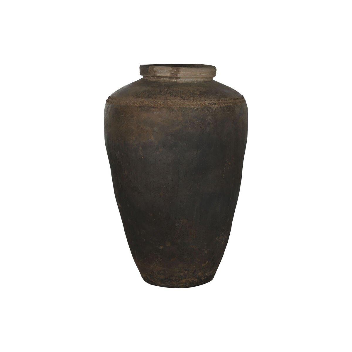 Jarrón Home ESPRIT Marrón Cerámica Terracota Pieza única 80 X 80 X 130 CM