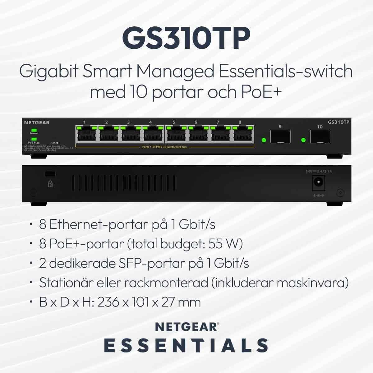 Switch Netgear GS310TP-200EUS
