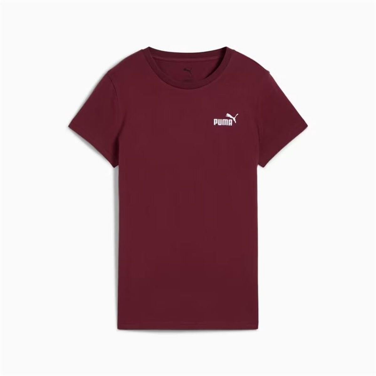 Camiseta de Manga Corta Mujer Puma Essentials Small Rojo Oscuro