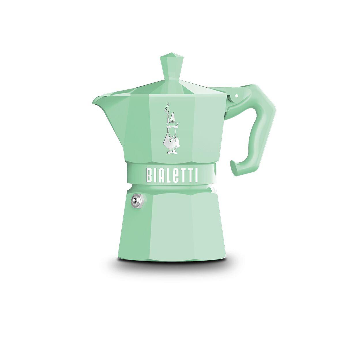 Cafetera Italiana Bialetti MOKA EXCLUSIVE GREEN 3T Verde Aluminio 3 Tazas