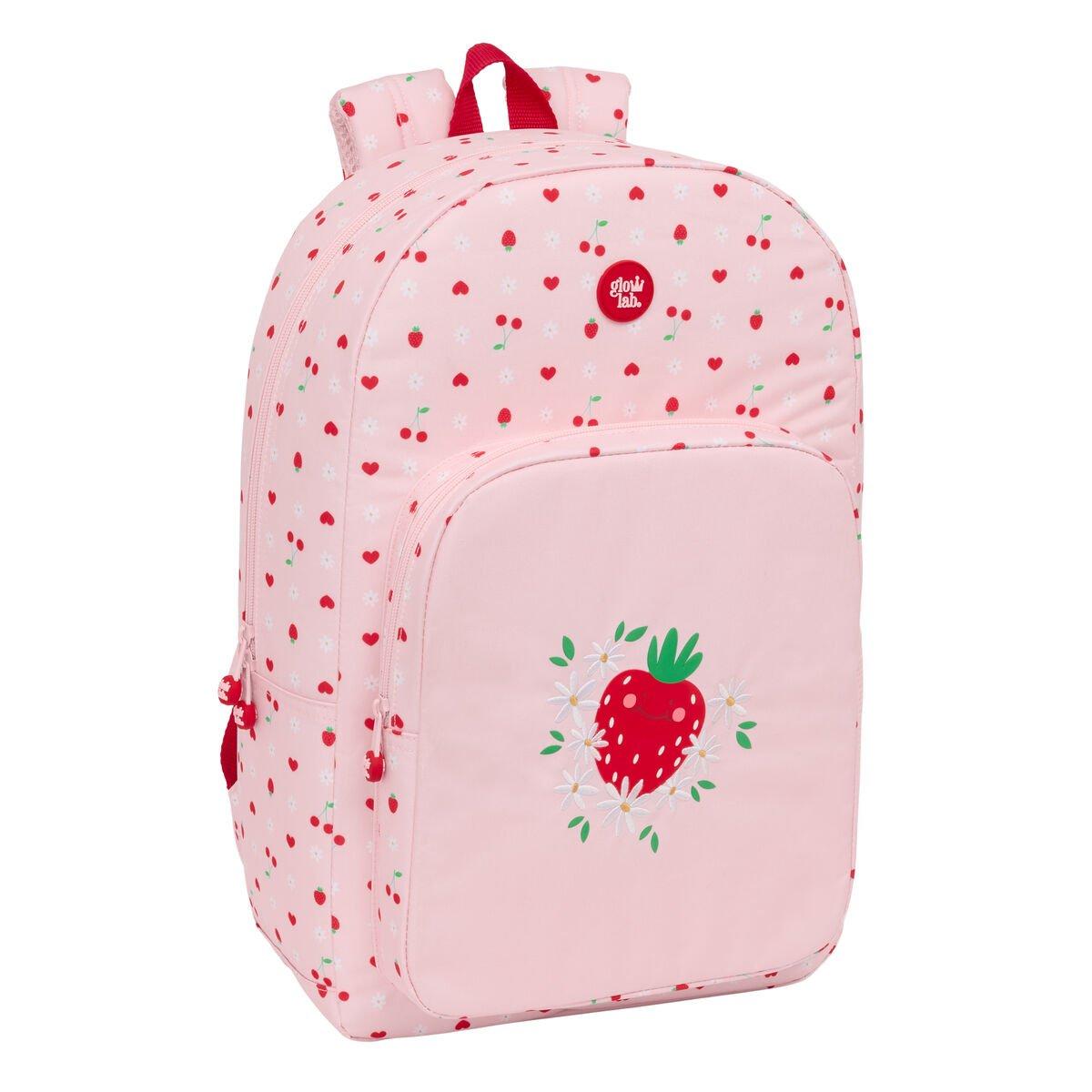 Mochila Escolar Glow Lab Frutitas 30 x 46 x 14 cm