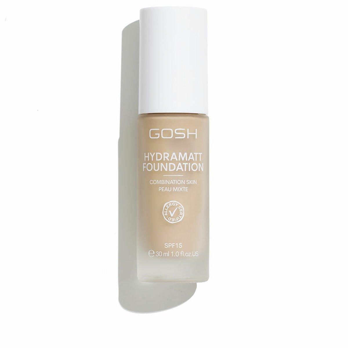 Base de Maquillaje Cremosa Gosh Copenhagen HYDRAMATT Nº 006-Medium Light- Neutral Spf 15 30 ml