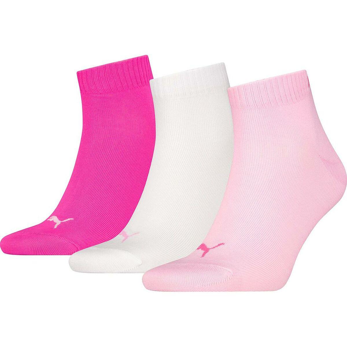 Pack de calcetines Puma QUARTER PLAIN 3P 701230337 442 Rosa 3 Piezas