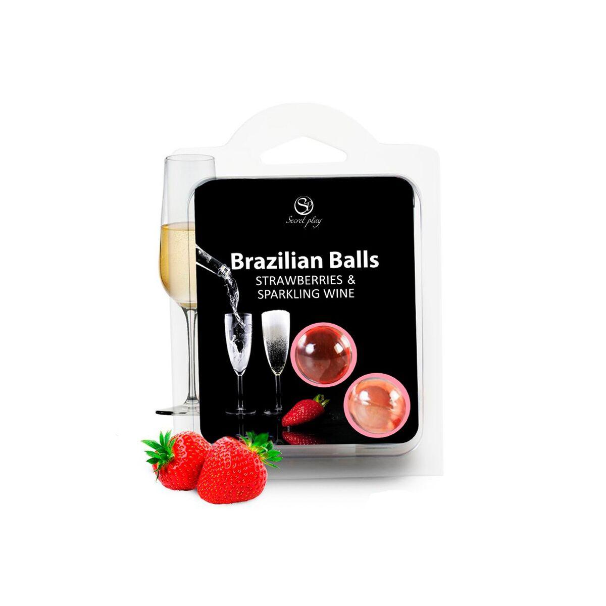 Lubricante Secret Play Fresa Champán de Fresa 4 ml 2 Piezas