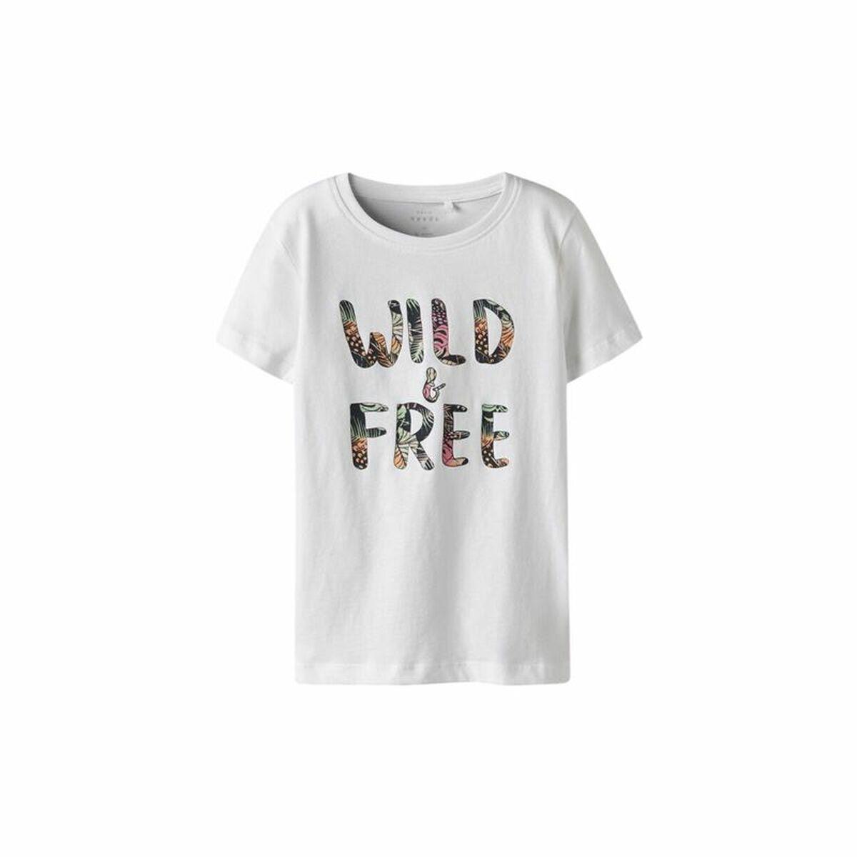 Camiseta de Manga Corta Infantil Name It Nkfvanaya Ss Noos Blanco