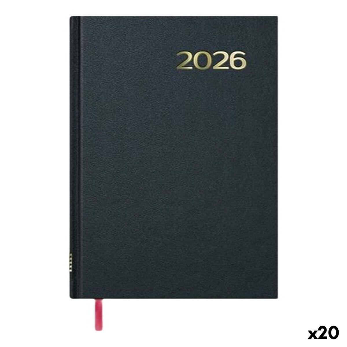 Agenda DOHE SÍNTEX Negro 14 x 20 cm 2026 (20 Unidades)