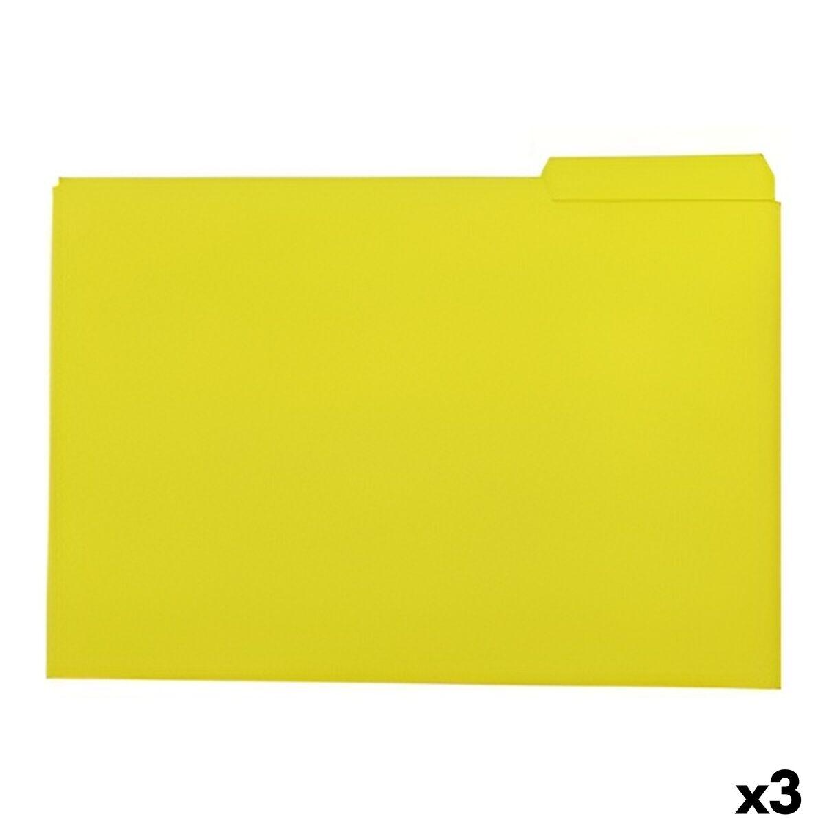 Set de Subcarpetas Elba Amarillo Folio 50 Piezas (3 Unidades)
