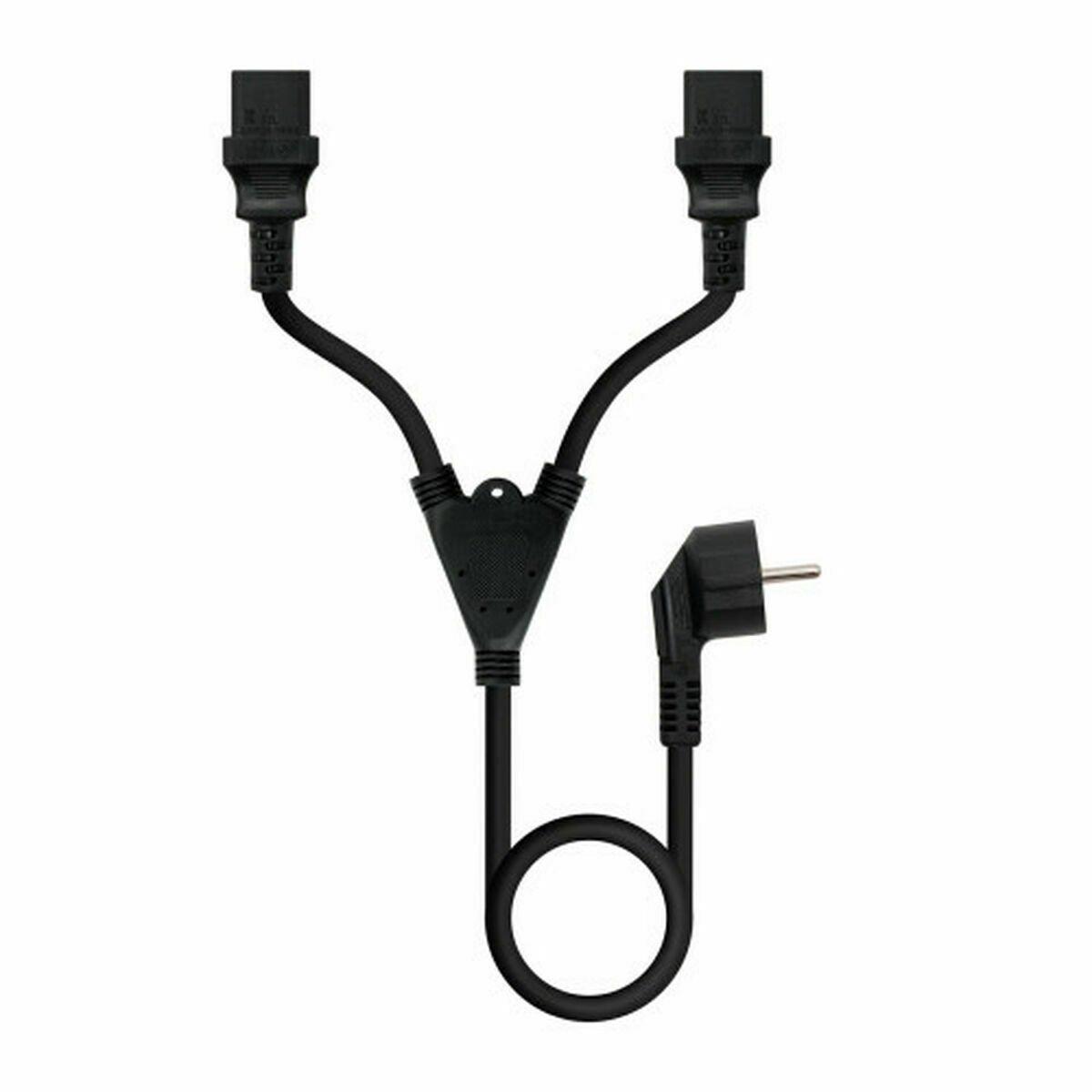 Cable de Alimentación NANOCABLE CEE7-M a 2xC13-H 3 m Negro 3 m