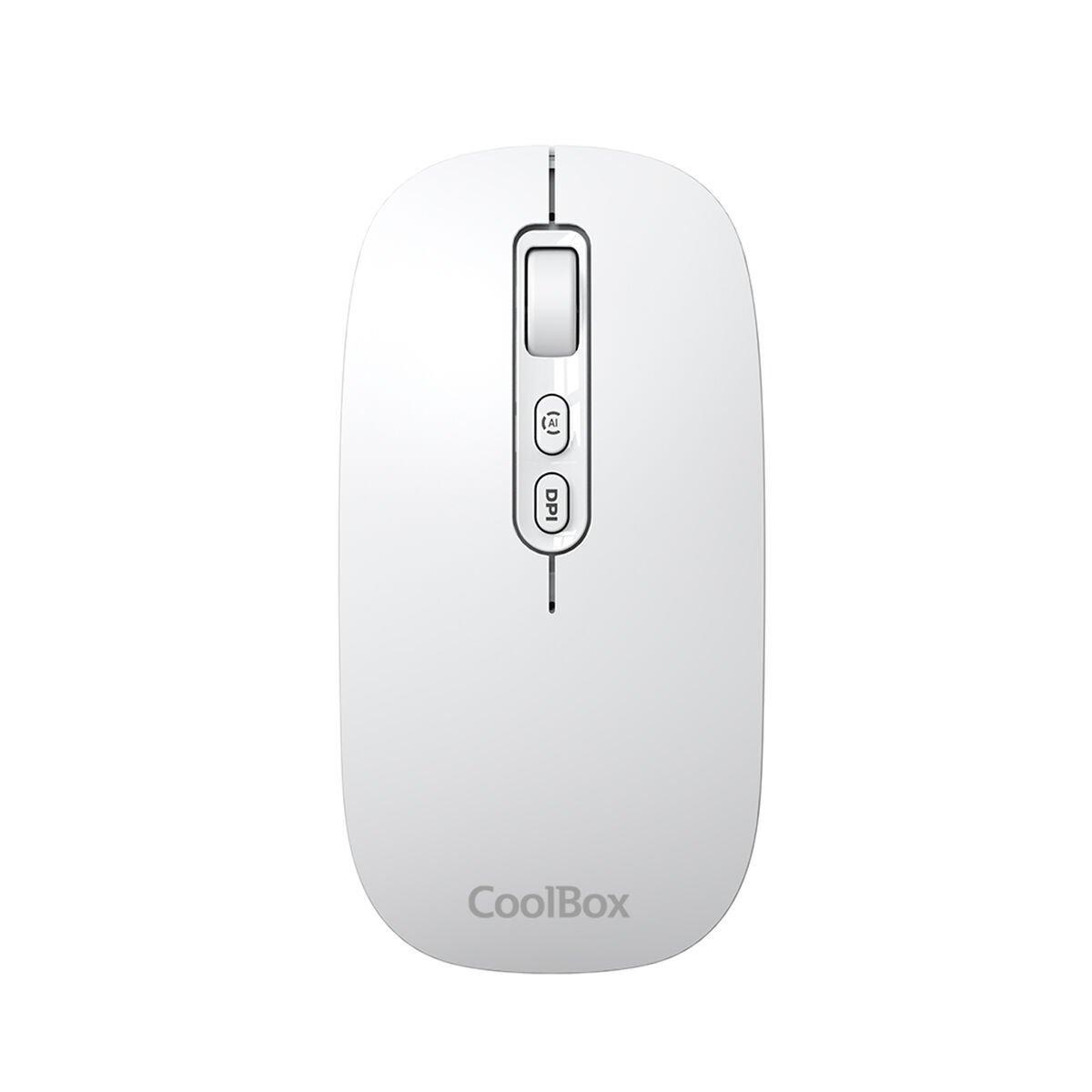 Ratón Inalámbrico CoolBox COO-MOU-W02-W Blanco 1600 dpi