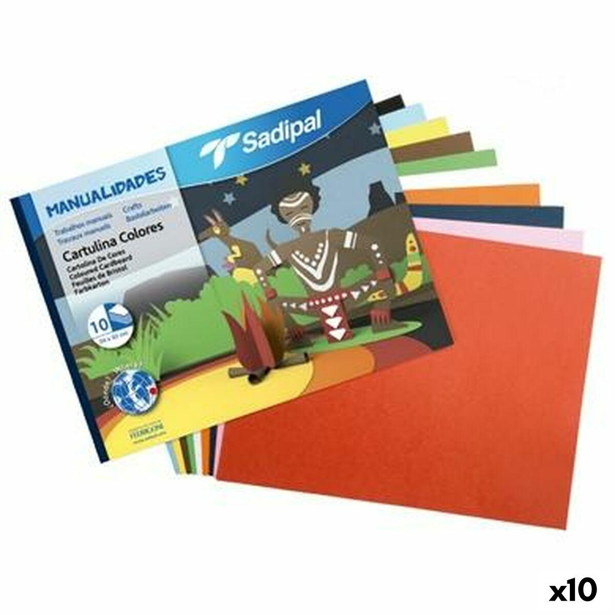 Cartulinas Sadipal Multicolor 32 x 24 cm (10 Unidades)