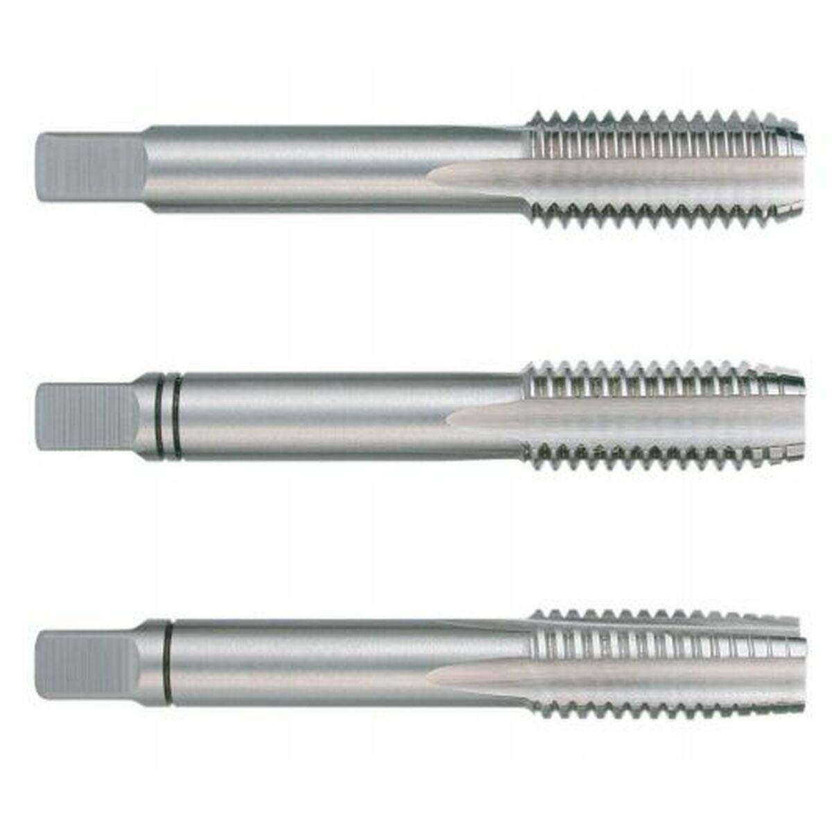 Juego de Machos para roscar a mano RUKO 8 mm Acero de alta velocidad (HSS) DIN 352 3 Unidades 3 Piezas