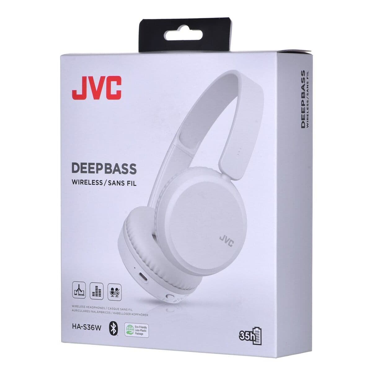 Auriculares Inalámbricos JVC HAS-36WWU Bluetooth Bluetooth 5.2 Blanco Negro