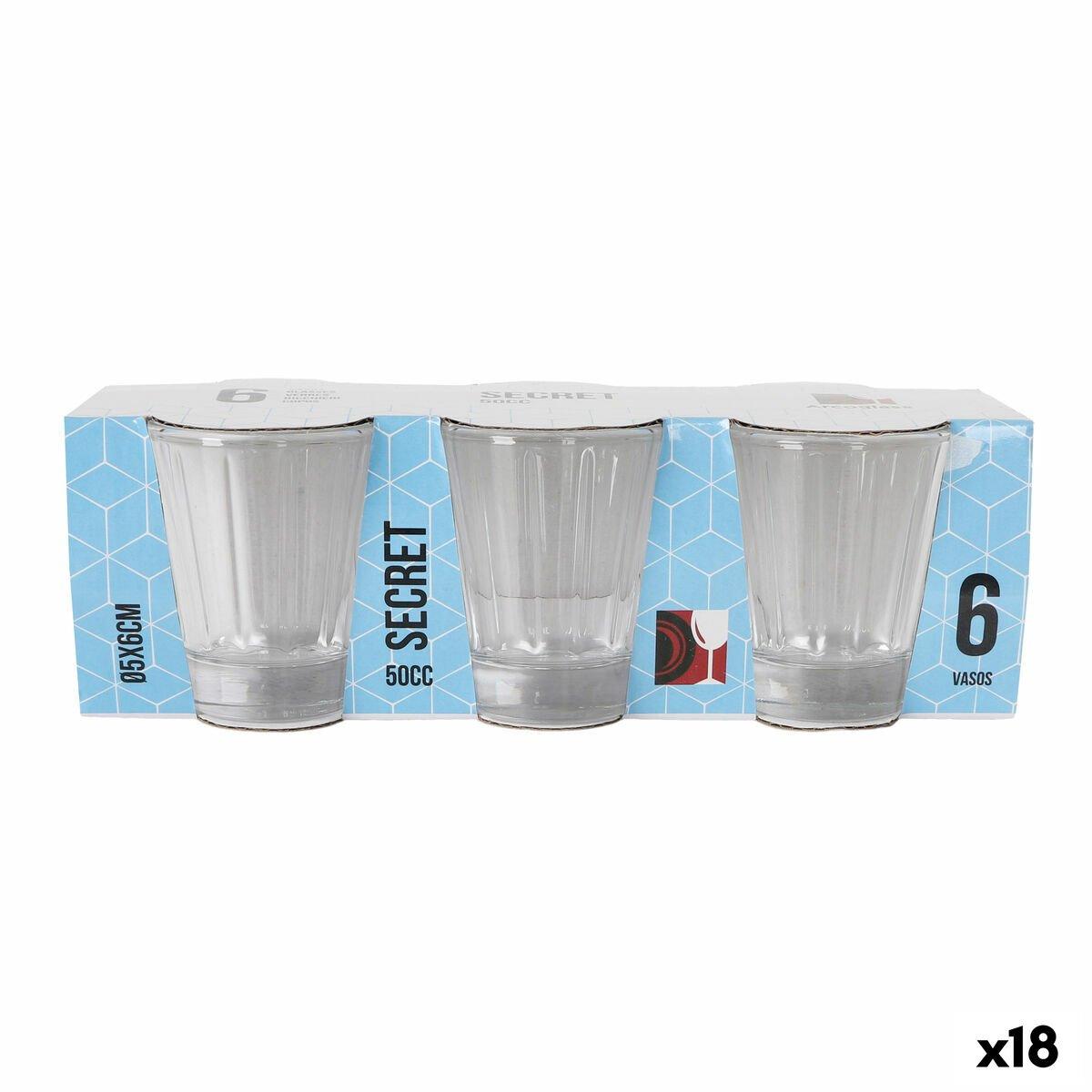 Set de Vasos de Chupito Arcoglass Secret 50 ml 6 Piezas (18 Unidades)