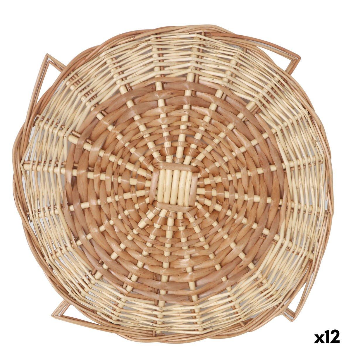 Salvamantel Privilege Marrón Mimbre Ø 40 cm (12 Unidades)