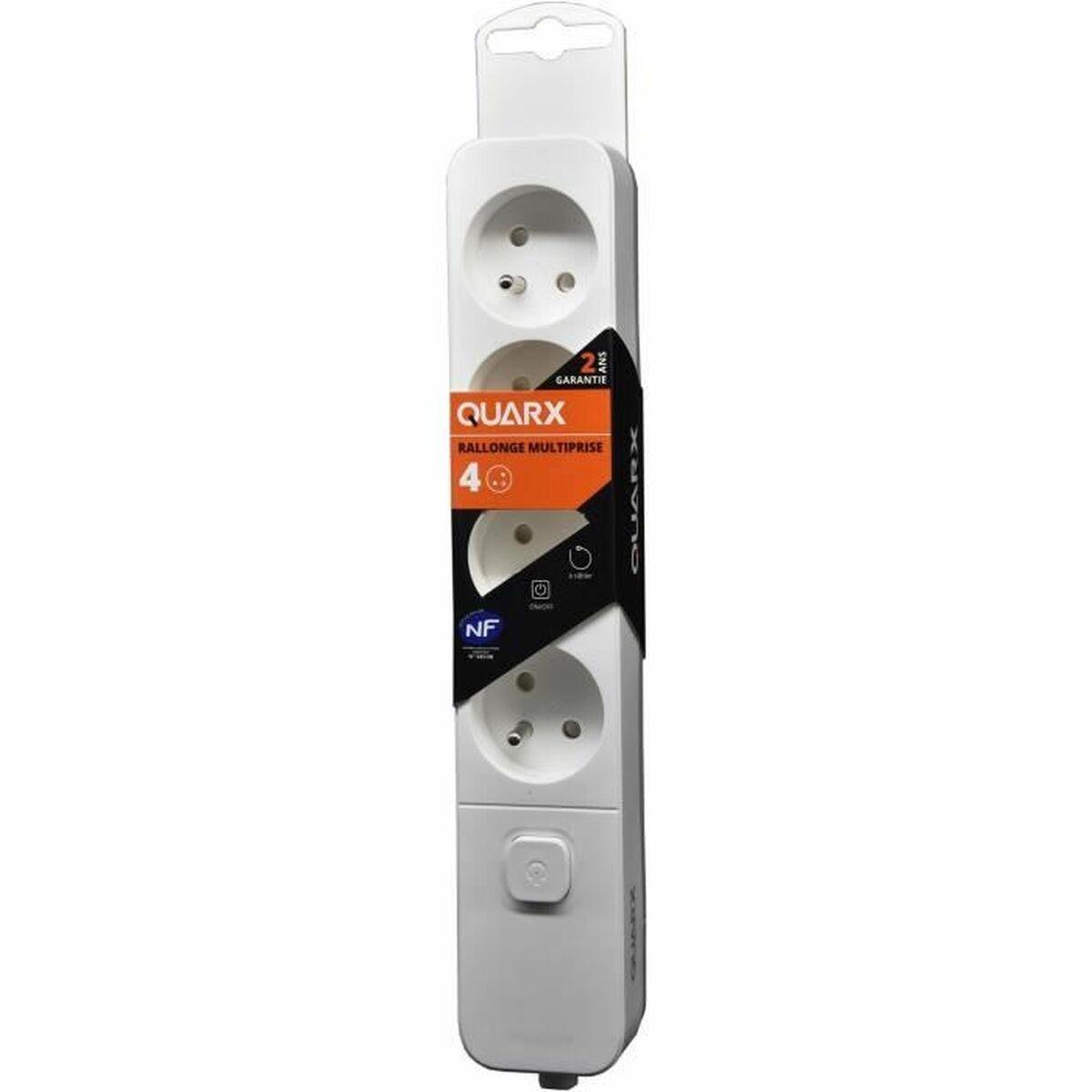 Regleta Enchufes 4 Tomas con interruptor QUARX (1,5 m)