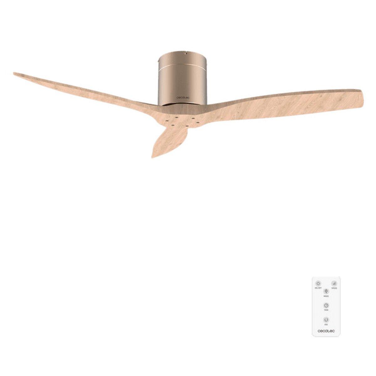 Cecotec Ventilador de Techo EnergySilence Aero 5400 Classic 40W Ø132cm Dorado Madera 6 Velocidades