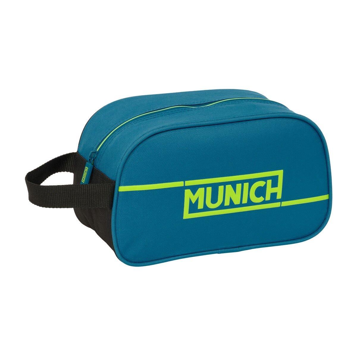 Neceser de Viaje Munich Land Negro Verde 26 x 15 x 12 cm