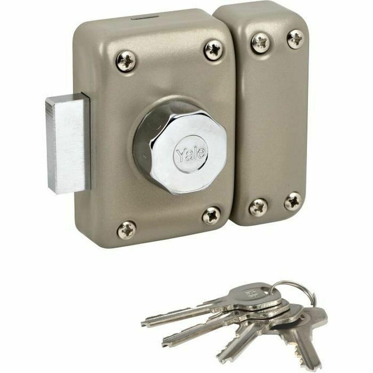 Cerradura de sobreponer Yale YV25BT-50 Beige Acero