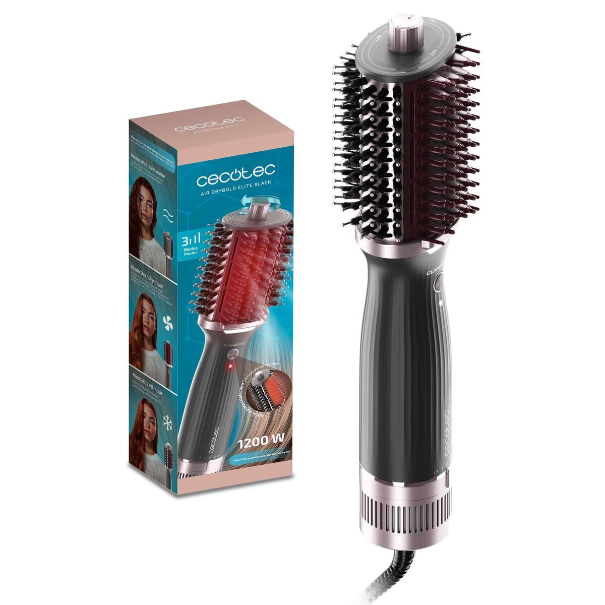 Cecotec Cepillo Secador Voluminizador Iónico Air DryBold Elite 1200W 3 Temperaturas Negro