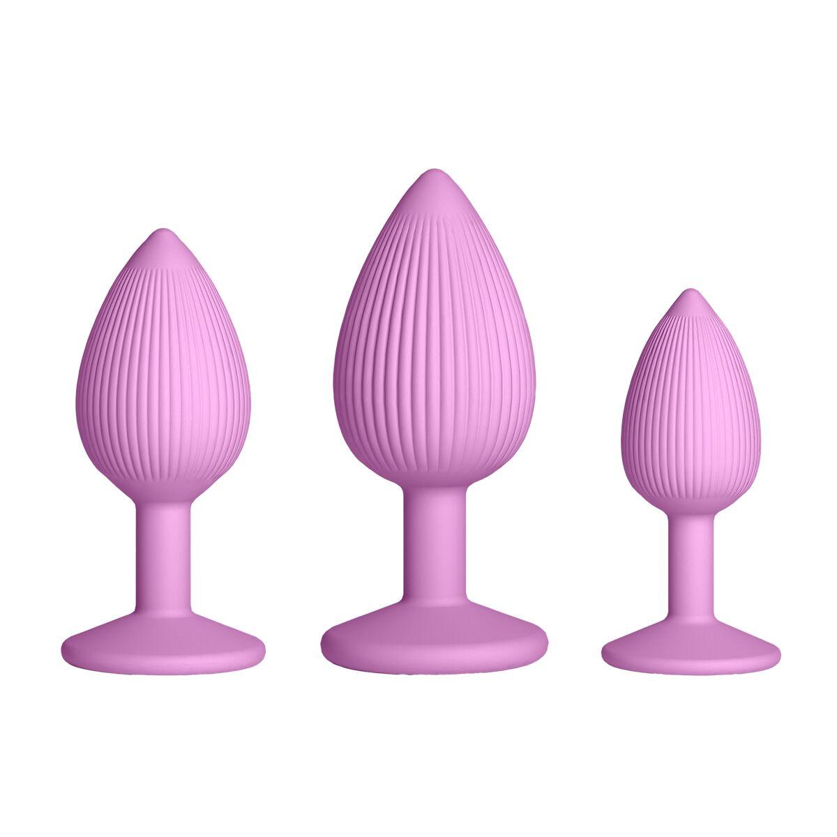 Plug Anal NS Novelties Inya Rosa 3 Piezas (7,6 cm) (8,5 cm) (6,3 cm)