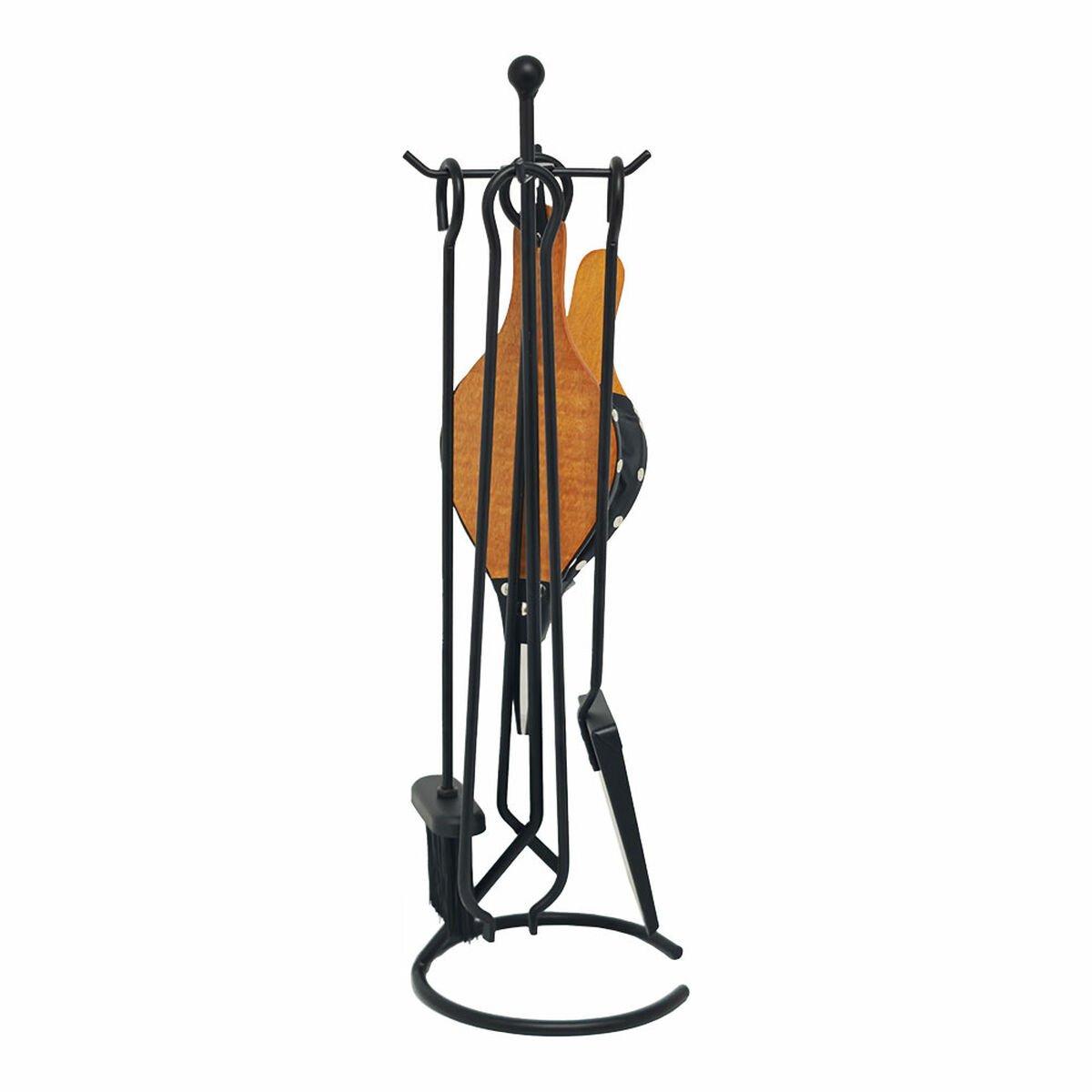 Utensilios para Chimenea EDM 85739 Negro Metal Hierro Fundido 5 Piezas