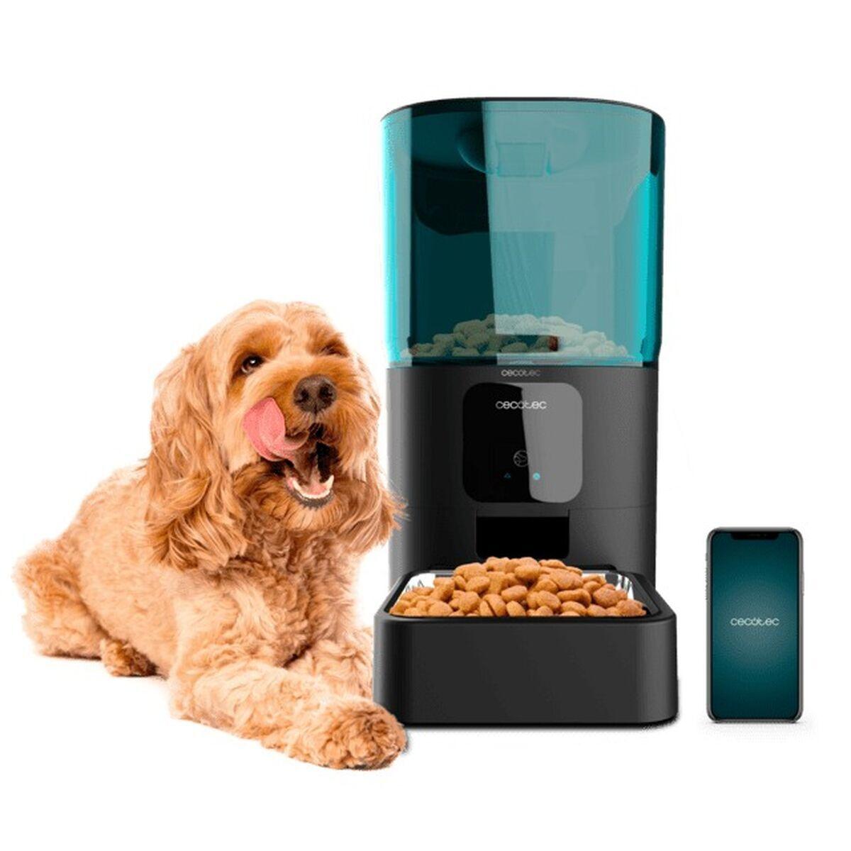 Cecotec Comedero Automático para Perro Pumba 6000 Smart 6L WiFi Acero Negro