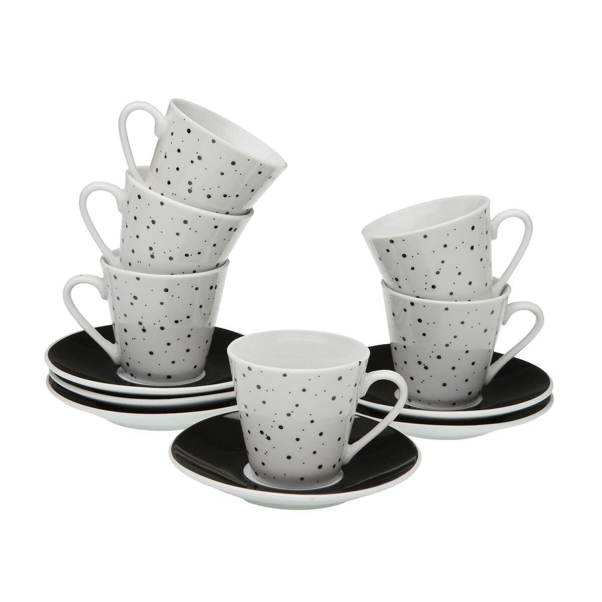 Juego de 6 Tazas con Plato Versa Speckle Porcelana