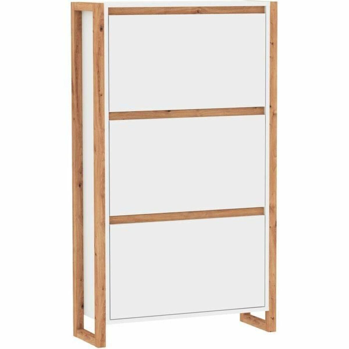 Zapatero Blanco Roble 70 x 25 x 125 cm