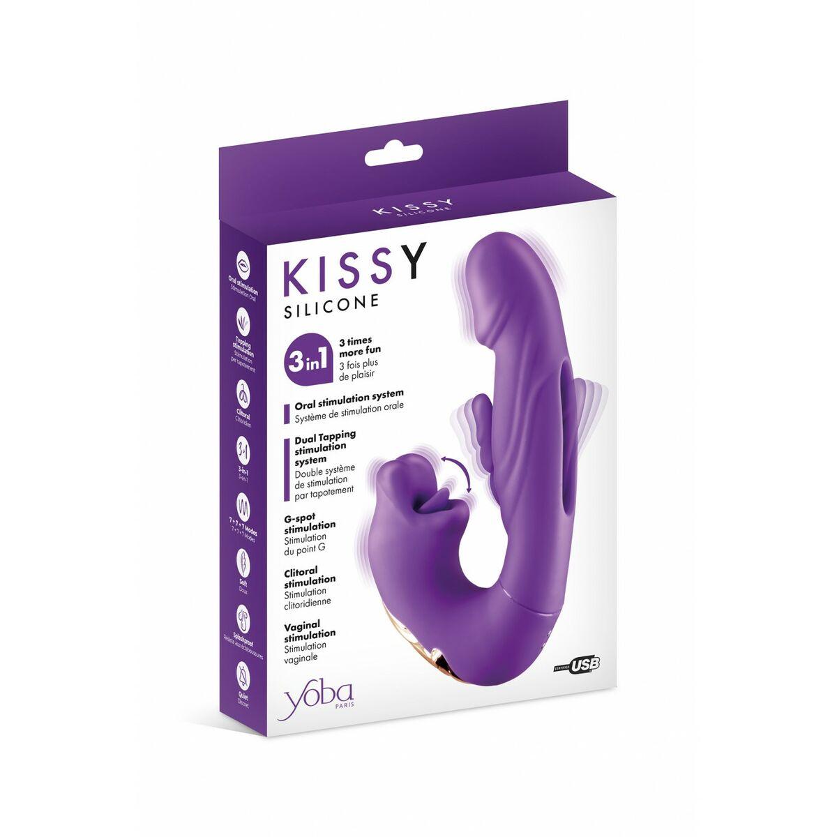 Vibrador Doble Estimulación Yoba Kissy Púrpura