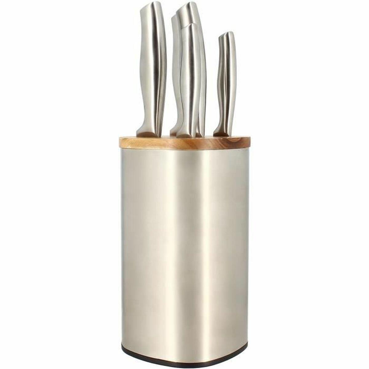 Set de Cuchillos Menastyl Plateado Acero Inoxidable