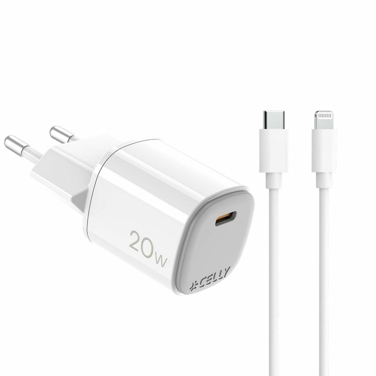 Cable USB Celly UPTC1USBC20WCTL Blanco
