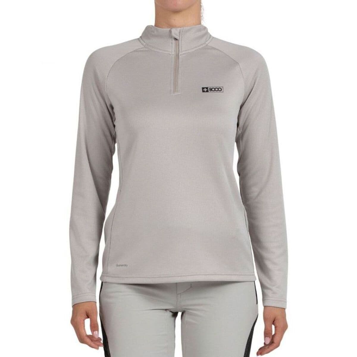 Camiseta de Manga Larga de Mujer +8000 Lua Gris claro