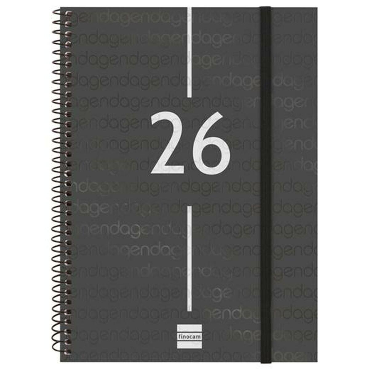 Agenda Finocam YEAR Negro A5 15,5 x 21,2 cm 2026