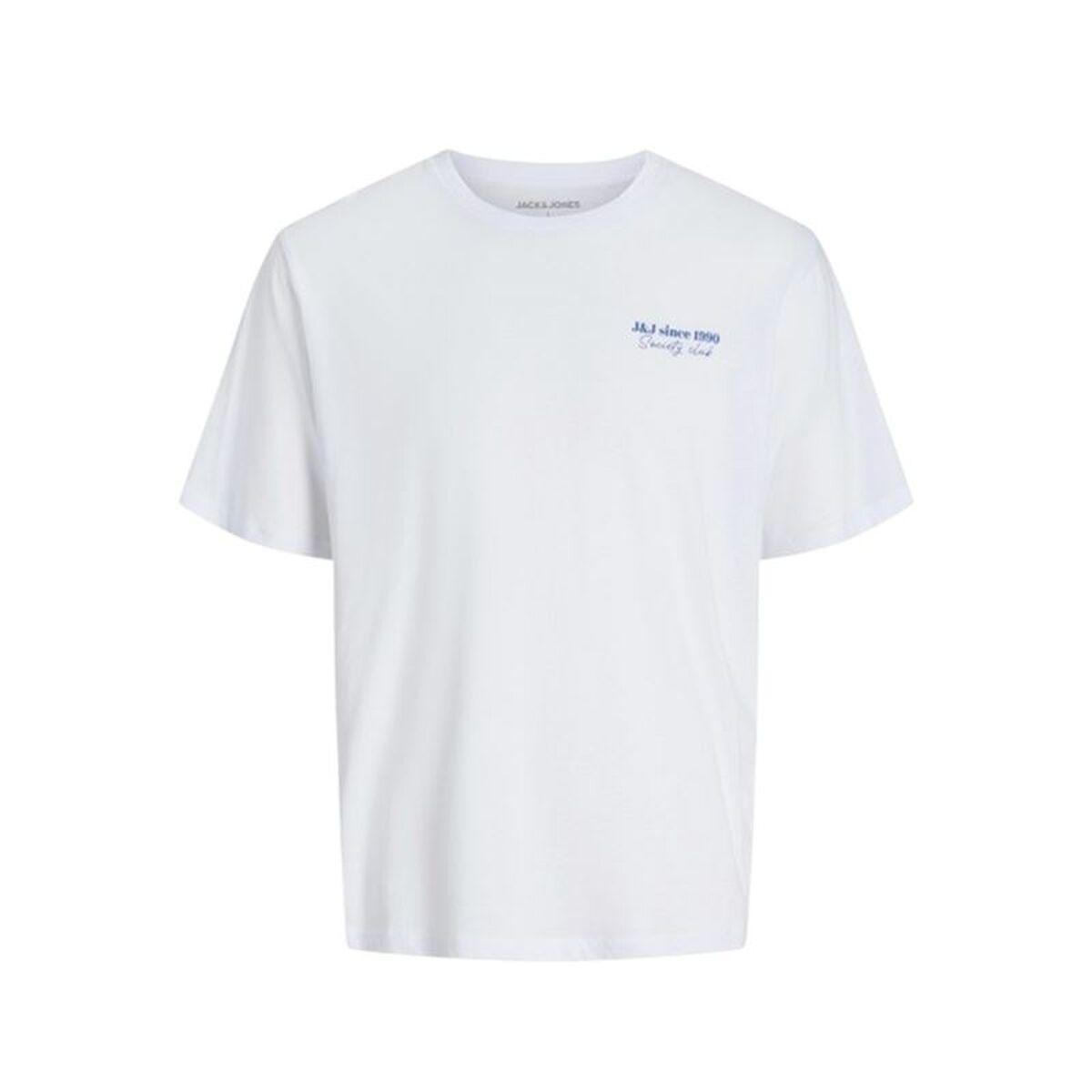 Camiseta de Manga Corta Hombre Jack & Jones Jjninety Ss Crew Blanco