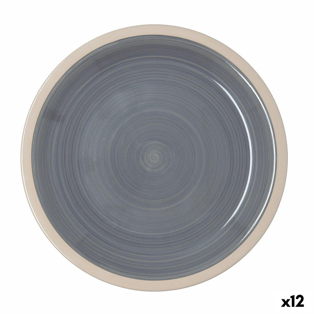 Plato Llano Quid Baltic Beige Cerámica Ø 27 cm (12 Unidades)