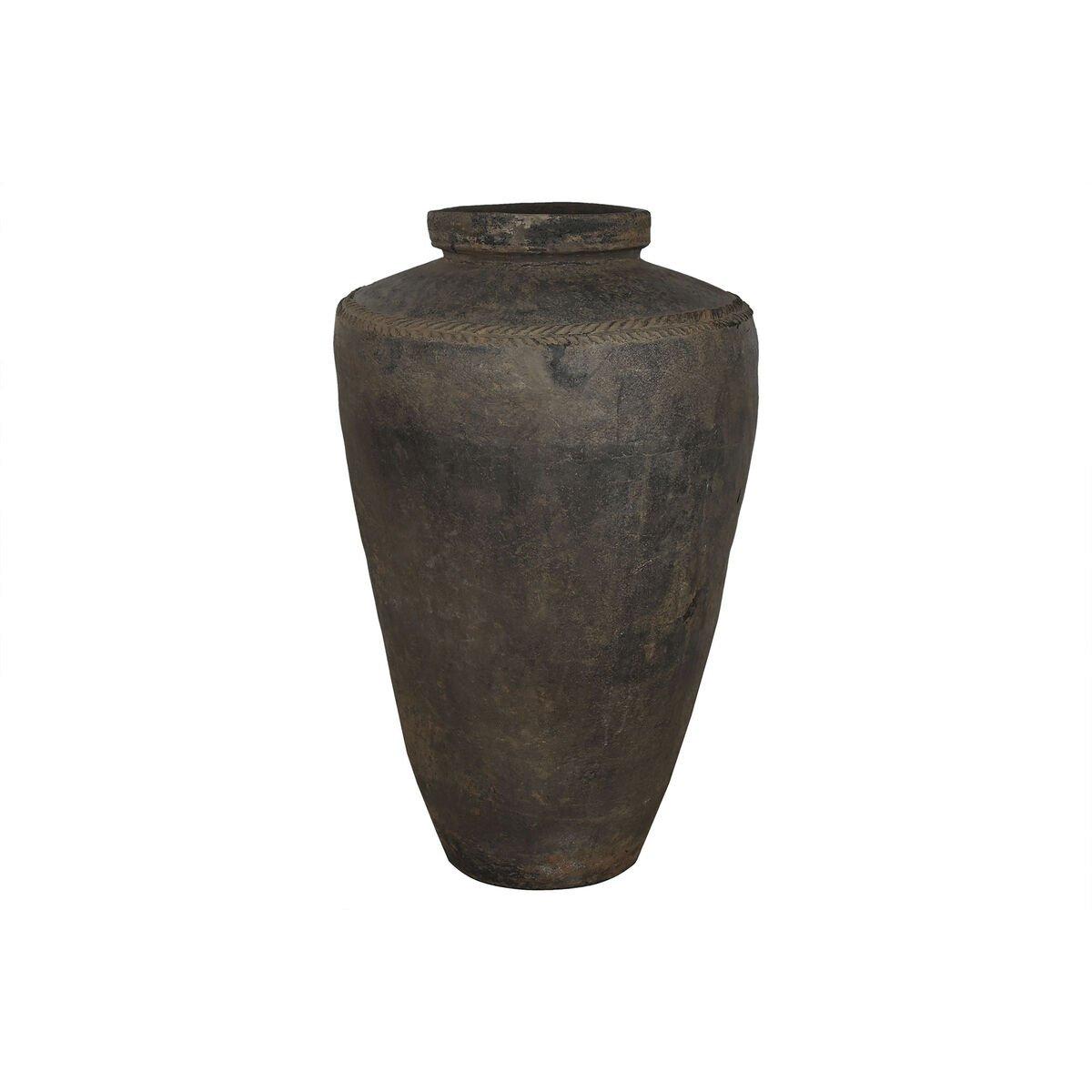 Jarrón Home ESPRIT Negro Cerámica Terracota Pieza única 76 x 76 x 96 cm