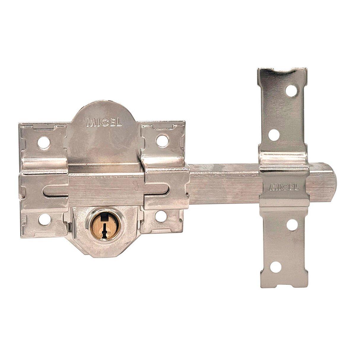 Cerrojo de seguridad Micel crr09 86l/50 Acero Níquel 50 mm Sobreponer