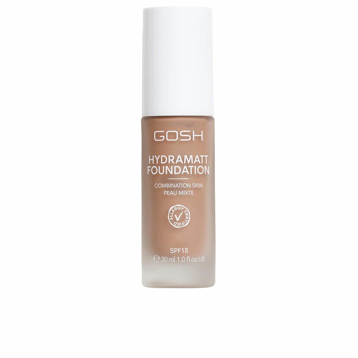 Base de Maquillaje Cremosa Gosh Copenhagen HYDRAMATT Nº 01-Medium Dark Red Spf 15 30 ml