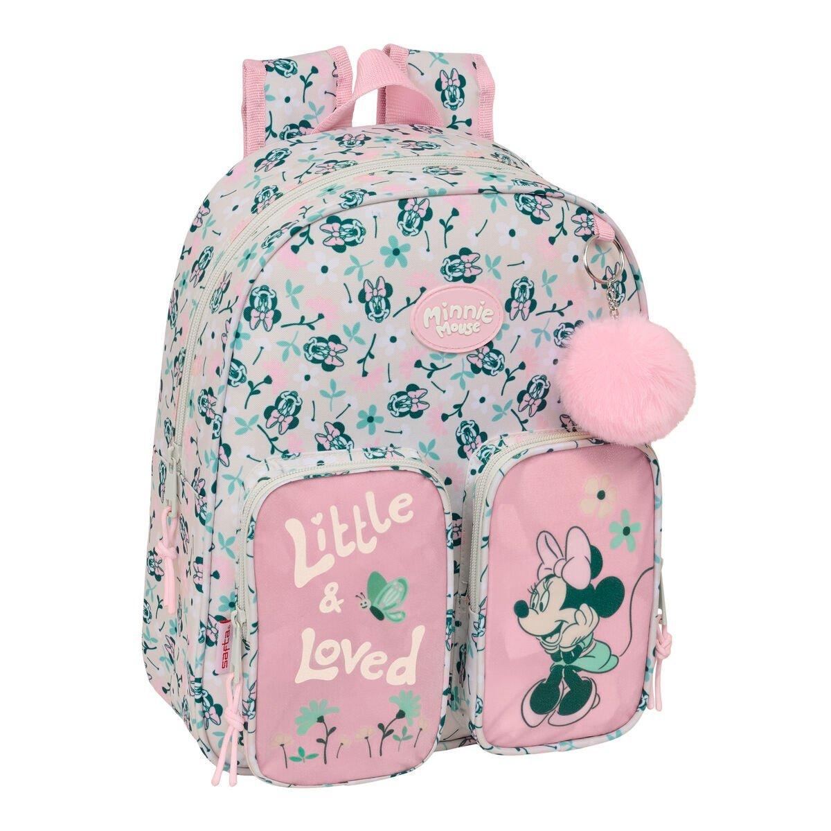 Mochila Escolar Minnie Mouse Minty Rosa 28 x 34 x 10 cm