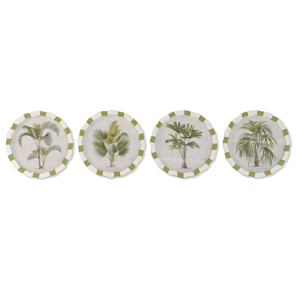 Cuadro Home ESPRIT Cristal Abeto 30 x 2 x 30 cm (4 Unidades)