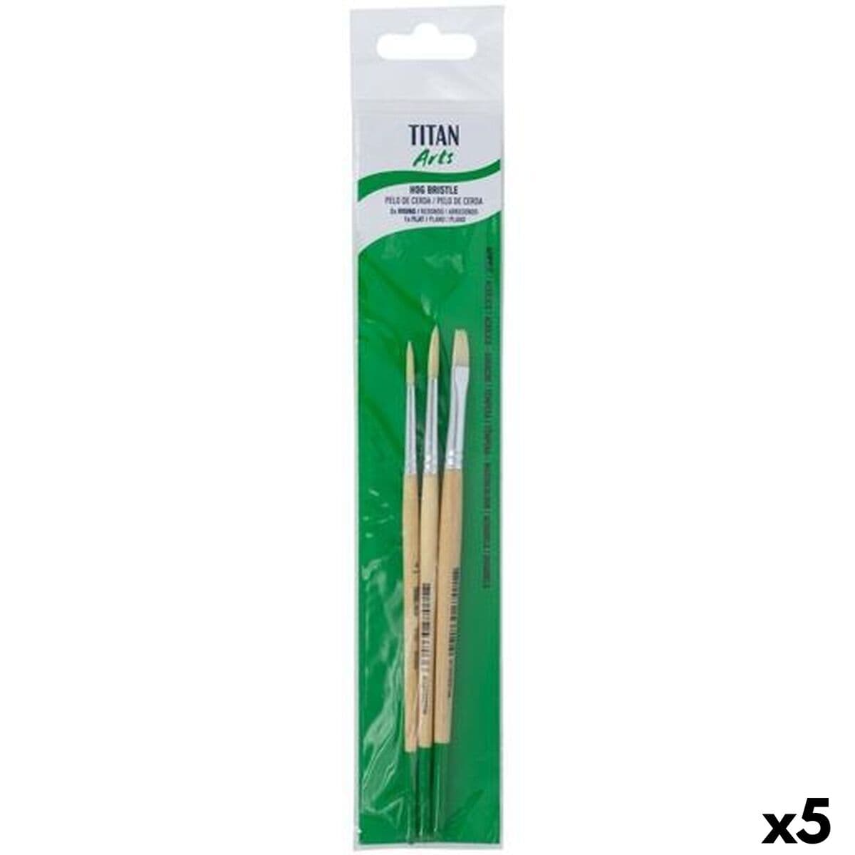 Pinceles Titan Arts Nº 4-6-8 3 Piezas (5 Unidades)