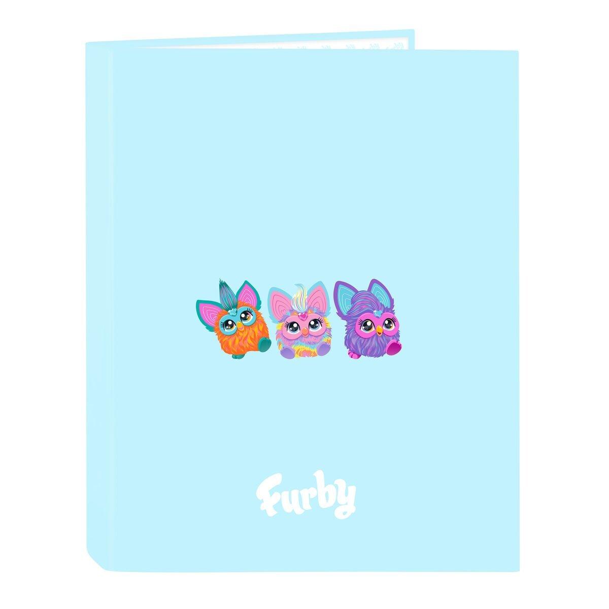 Carpeta de anillas Furby Azul cielo A4 26.5 x 33 x 4 cm