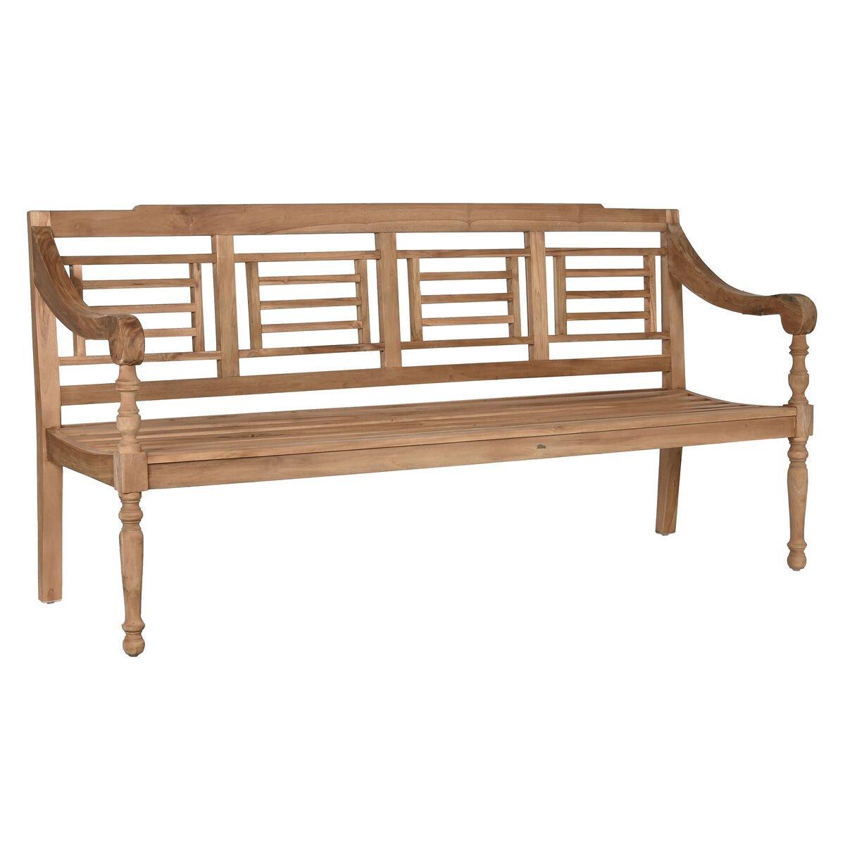 Banco Home ESPRIT Natural Teca Tallado 200 x 65 x 101 cm