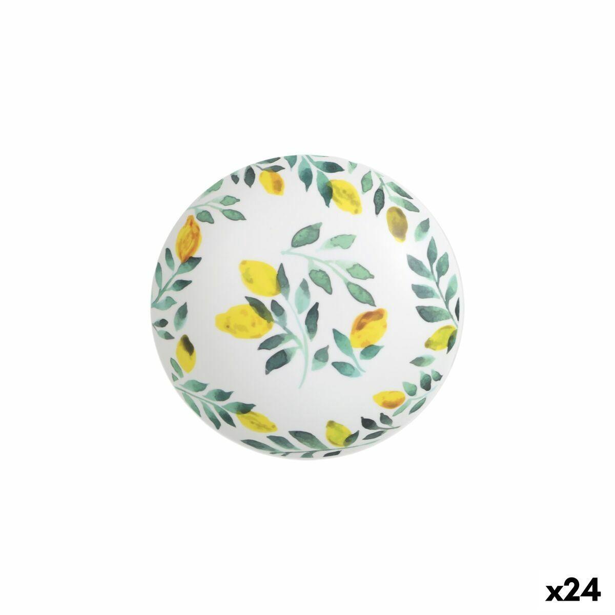 Plato Hondo La Mediterránea Limón 21 x 5,3 cm (24 Unidades)