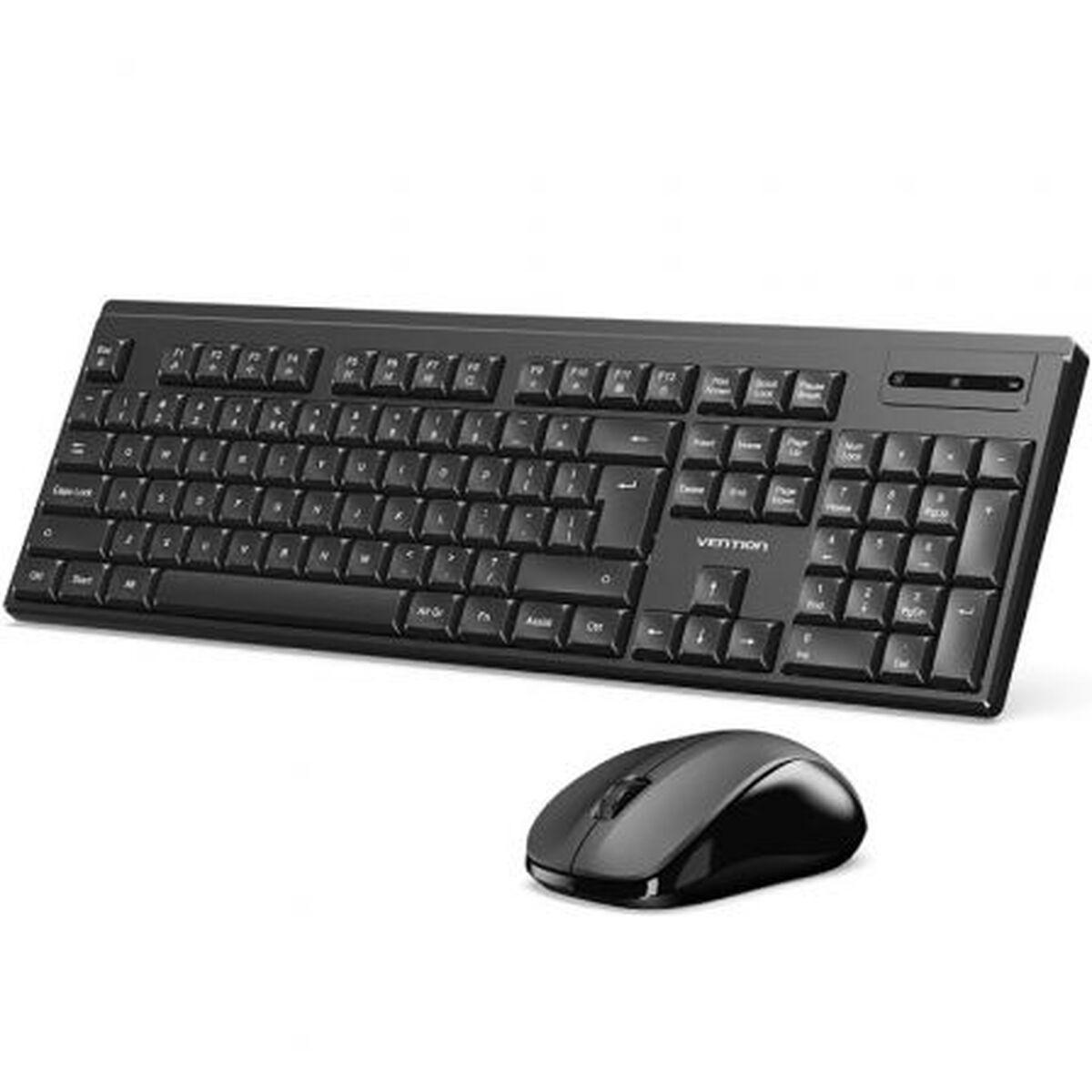 Teclado y Ratón Inalámbrico Vention KTZB0-ES Negro