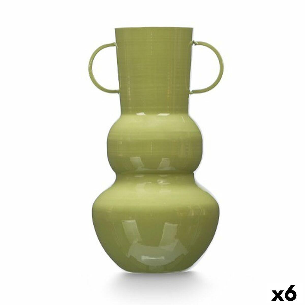 Jarrón Gift Decor Verde Hierro Bola 17,5 x 30 x 16 cm (6 Unidades)