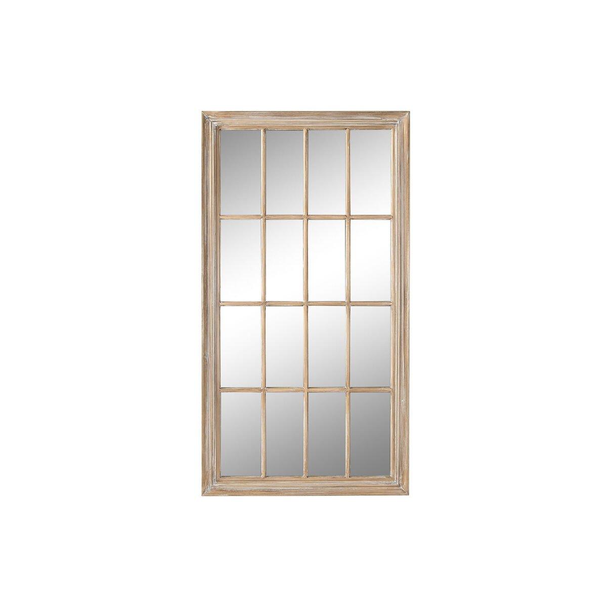 Espejo de pared Home ESPRIT Natural Ventana Decapé 68 x 4 x 128 cm