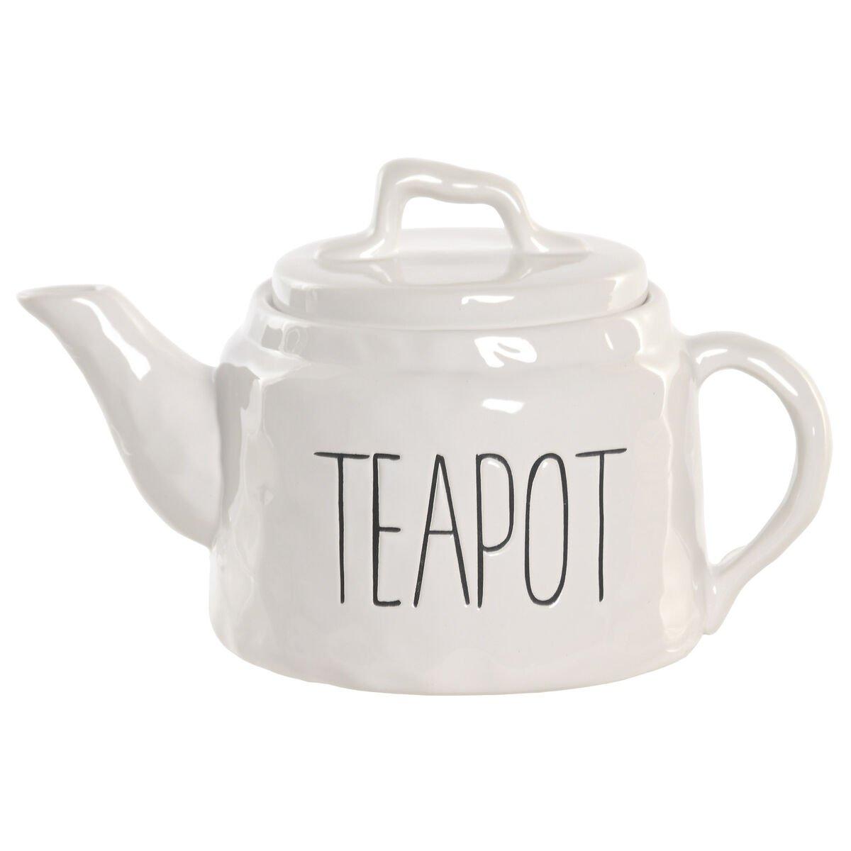 Tetera Home ESPRIT Blanco Porcelana 600 ml